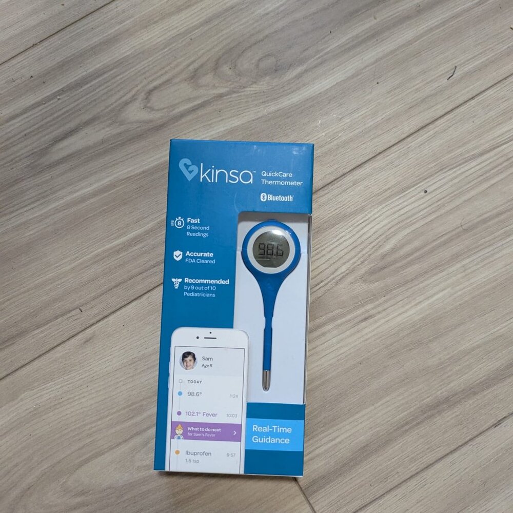 Kinsa QuickCare Smart Thermometer Bluetooth Digital Fast Accurate FDA Cleared
